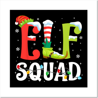 Elf Squad Christmas Family Matching Xmas Elf Pajamas Posters and Art